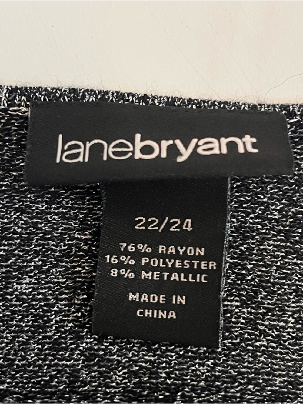 Lane Bryant Metallic Cozy Glam Long Sleeve V-Neck Sweater, Plus Sz 22-24, 2 Tone - Picture 4 of 5